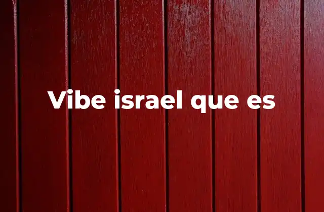 Vibe Israel que es