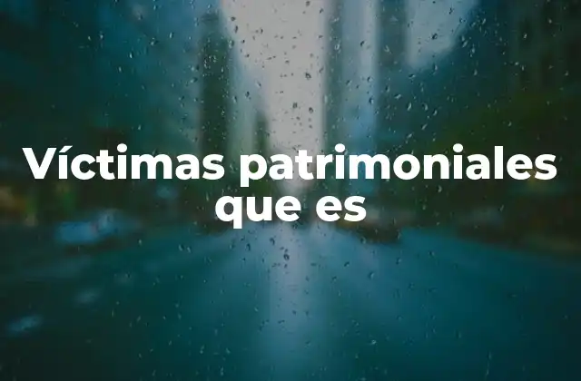 Víctimas Patrimoniales que es