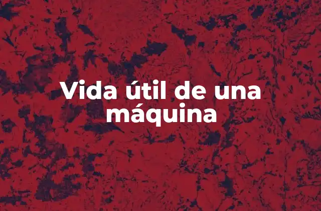 Vida Útil de una Máquina