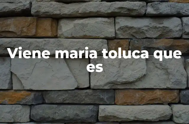 Viene Maria Toluca que es 2 El impacto de la presencia de figuras públicas en Toluca