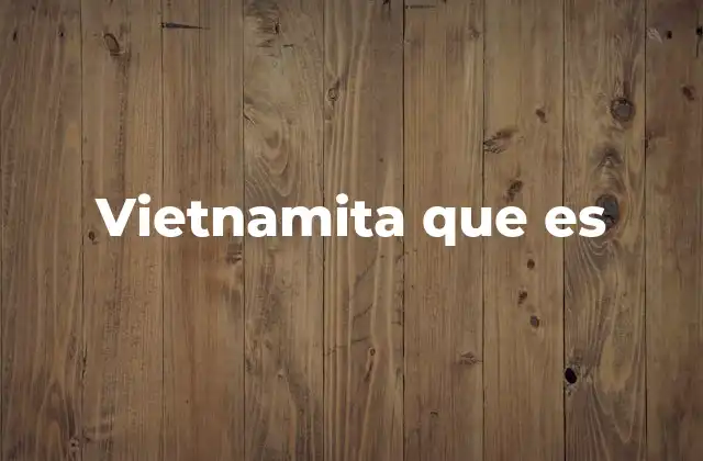 Vietnamita que es