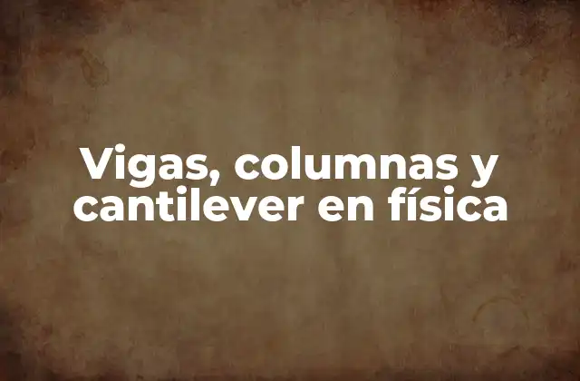 Vigas, Columnas y Cantilever en Física