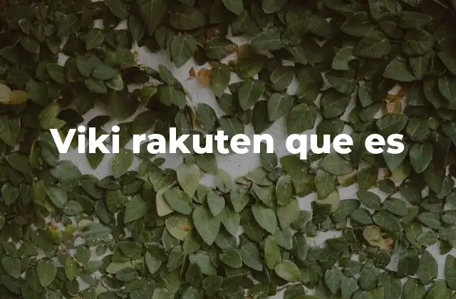 Viki Rakuten que es