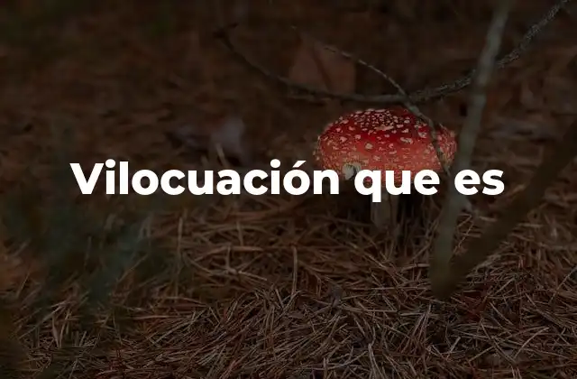 Vilocuación que es