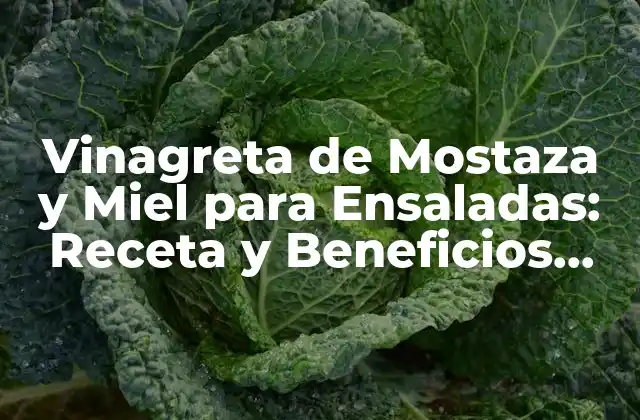 Vinagreta de Mostaza y Miel para Ensaladas: Receta y Beneficios para una Saludable Alimentación