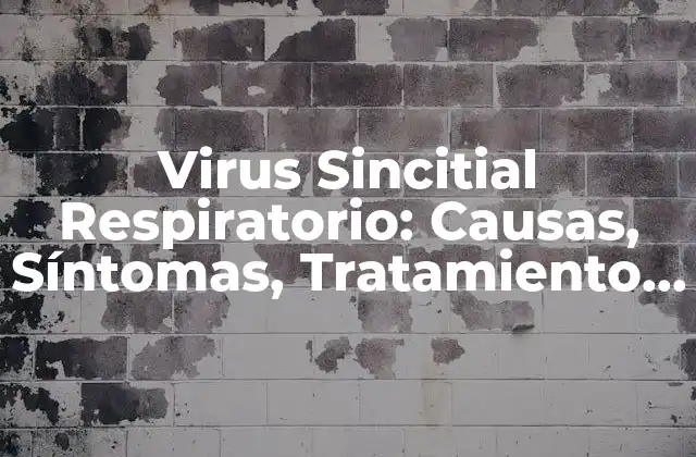 Virus Sincitial Respiratorio: Causas, Síntomas, Tratamiento y Prevención