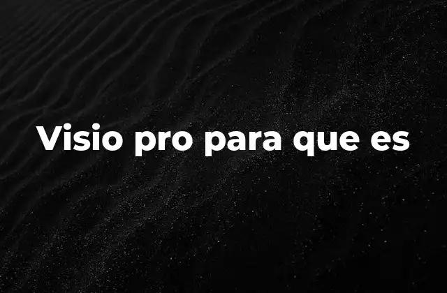 Visio Pro para que es