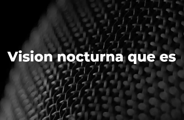 Vision Nocturna que es