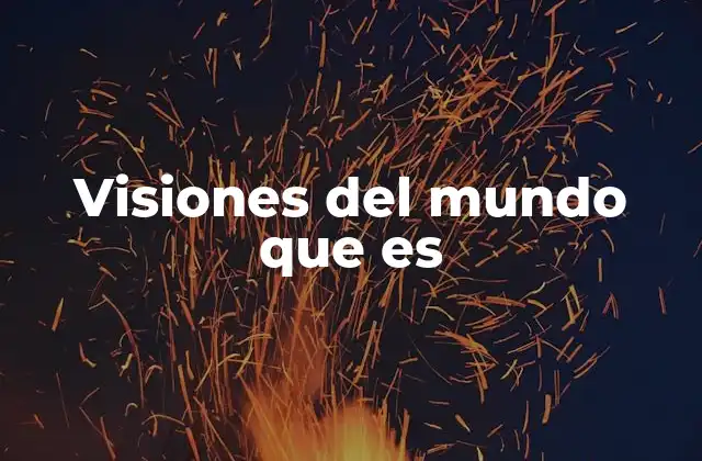 Visiones Del Mundo que es
