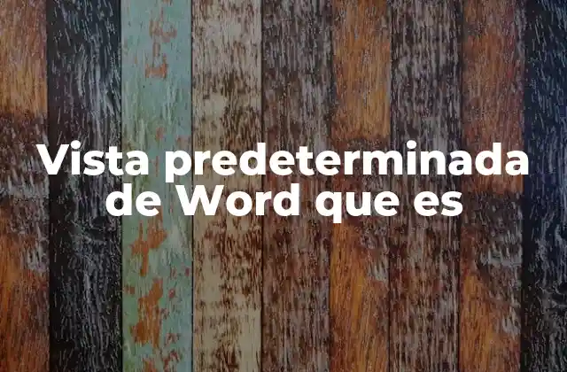 El entorno de trabajo en Word y sus diferentes vistas