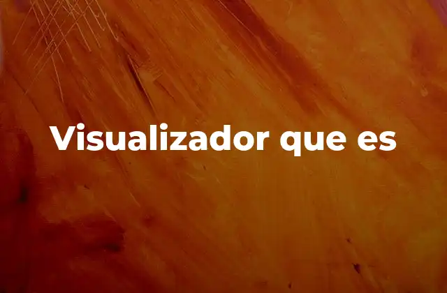 Visualizador que es