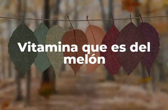 Vitamina que es Del Melón