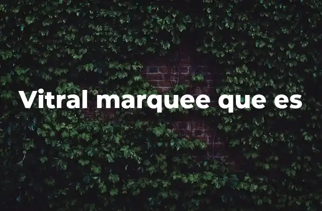 Vitral Marquee que es