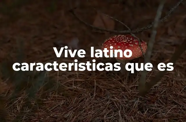 Vive Latino Caracteristicas que es