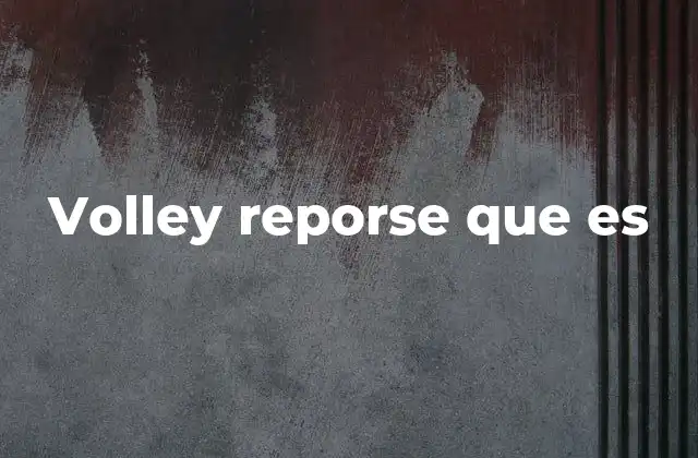 Volley Reporse que es