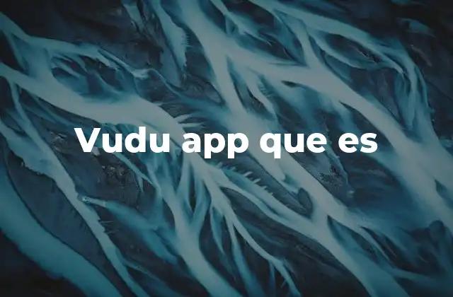 Vudu App que es