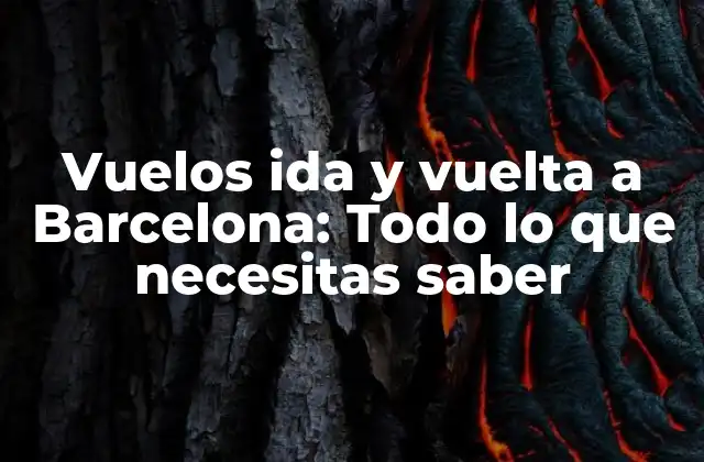 Vuelos Ida y Vuelta a Barcelona: Todo Lo que Necesitas Saber