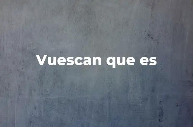 Vuescan que es