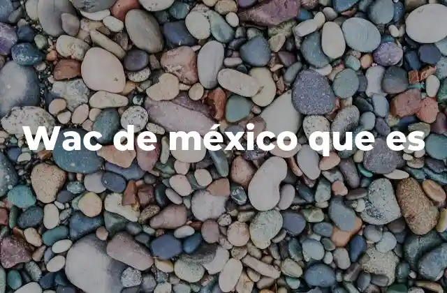 Wac de México que es