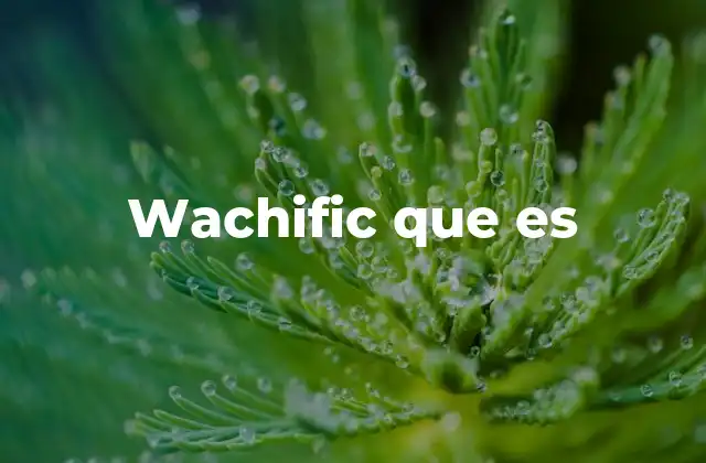 Wachific que es