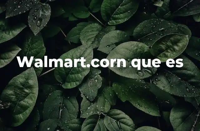 Walmart.corn que es