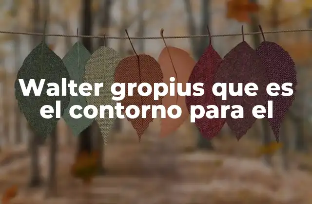 Walter Gropius que es el Contorno para el 2 El legado de Gropius en la arquitectura contemporánea