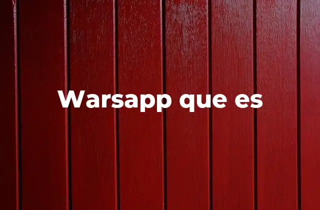 Warsapp que es