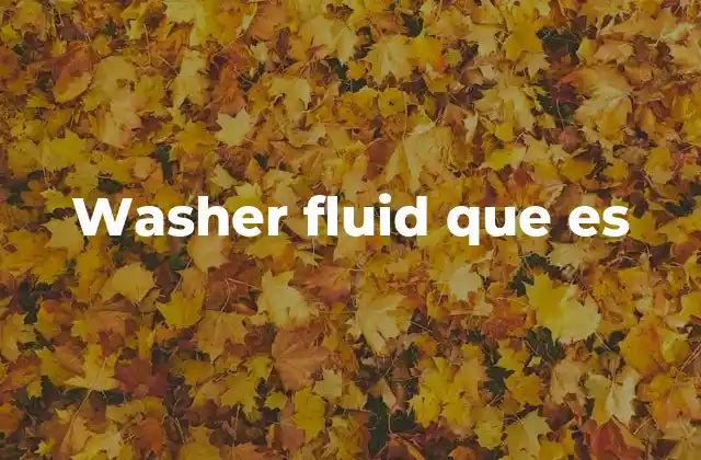 La importancia de mantener limpio el parabrisas con washer fluid