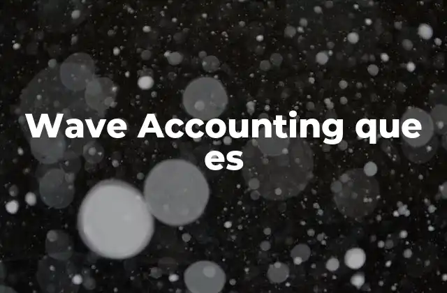 Wave Accounting que es 2 Características principales de Wave Accounting