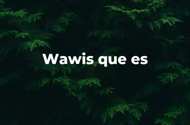 Wawis que es