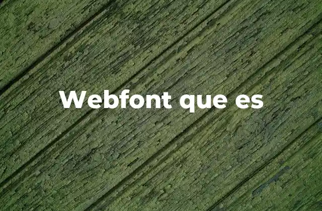 Webfont que es