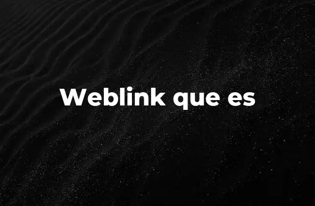 Weblink que es