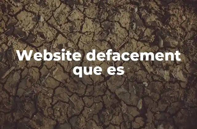 Website Defacement que es