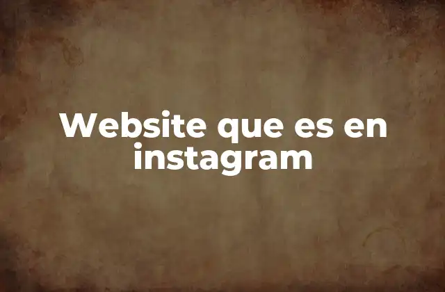 Website que es en Instagram