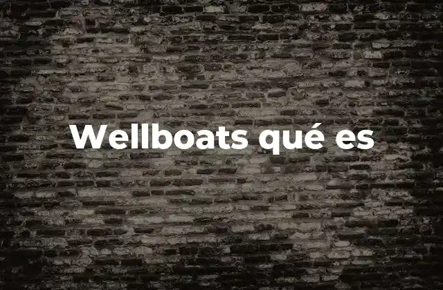 Wellboats Qué es