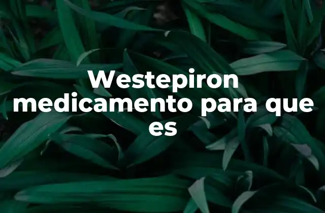 Westepiron Medicamento para que es