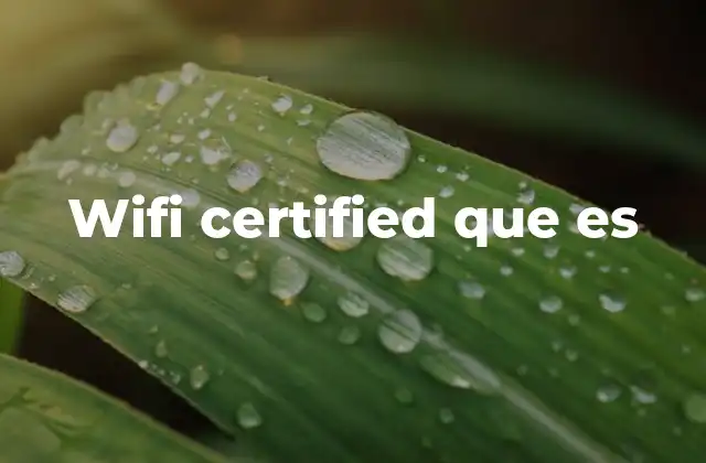 Wifi Certified que es