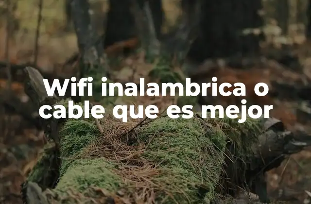 Wifi Inalambrica o Cable que es Mejor