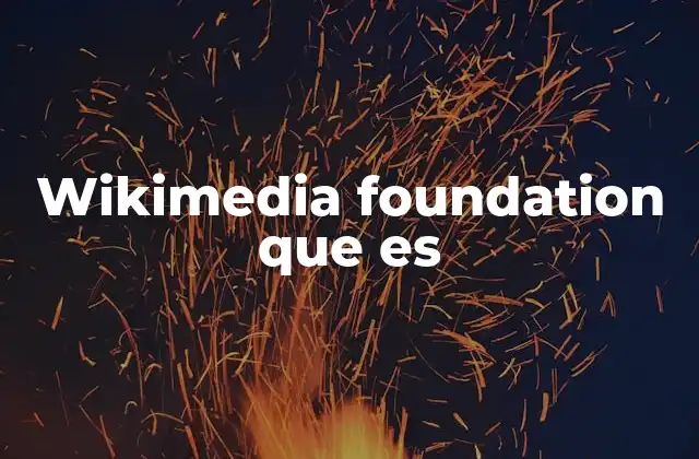 Wikimedia Foundation que es