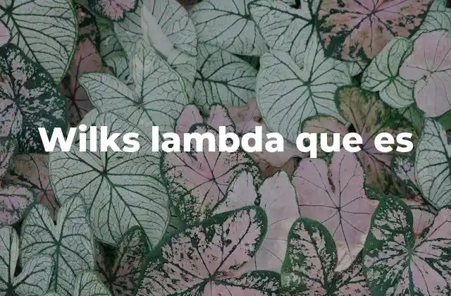 Wilks Lambda que es