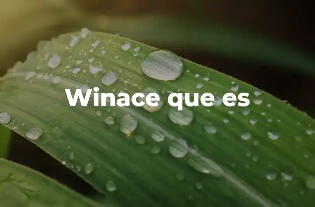 Winace que es