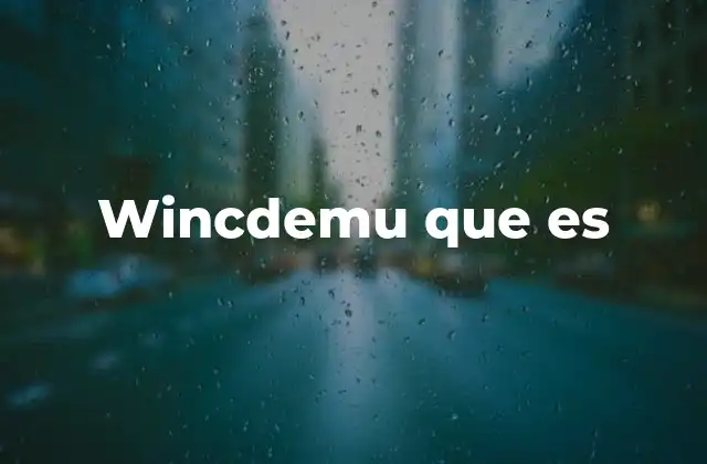 Wincdemu que es