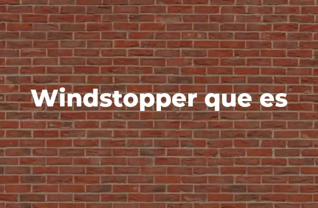 Windstopper que es