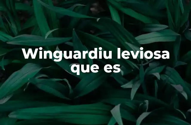 Winguardiu Leviosa que es