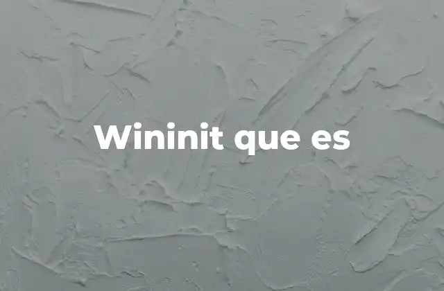 Wininit que es