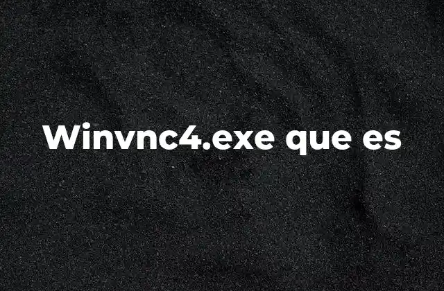 Winvnc4.exe que es 2 Funciones de los archivos .exe en el sistema operativo
