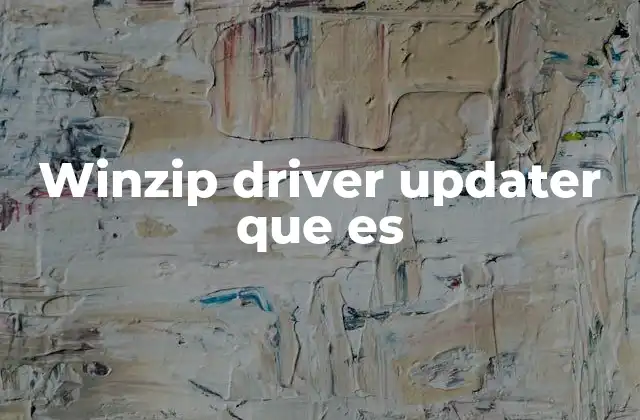 Winzip Driver Updater que es