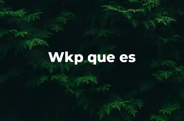Wkp que es