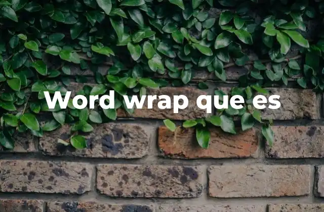 Word Wrap que es