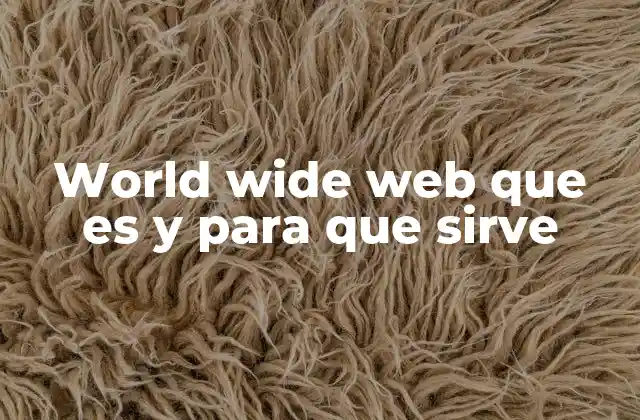 World Wide Web que es y para que Sirve